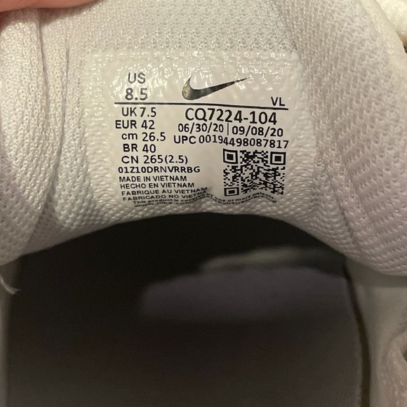 Nike Men's Force Zoom Trout 7 Pro Metal Baseball Cleats White Size: 8.5 - Picture 5 of 6